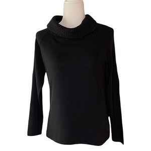 Pink Poodle Black Cowl Neck Dressy Sweater SZ M